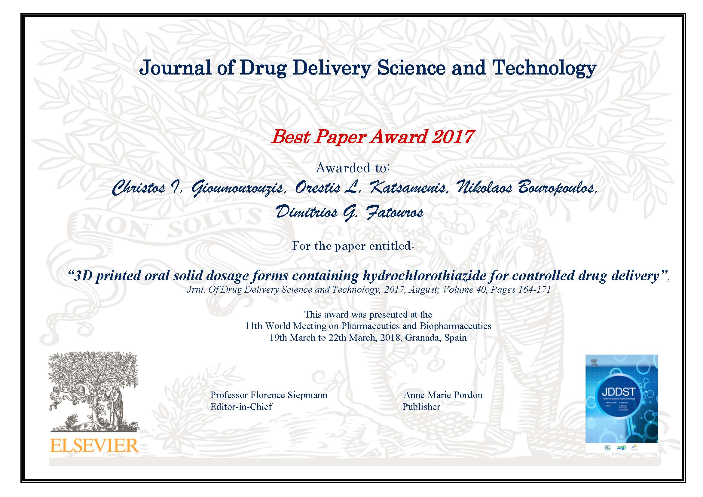 JDDST 2017 Best Paper